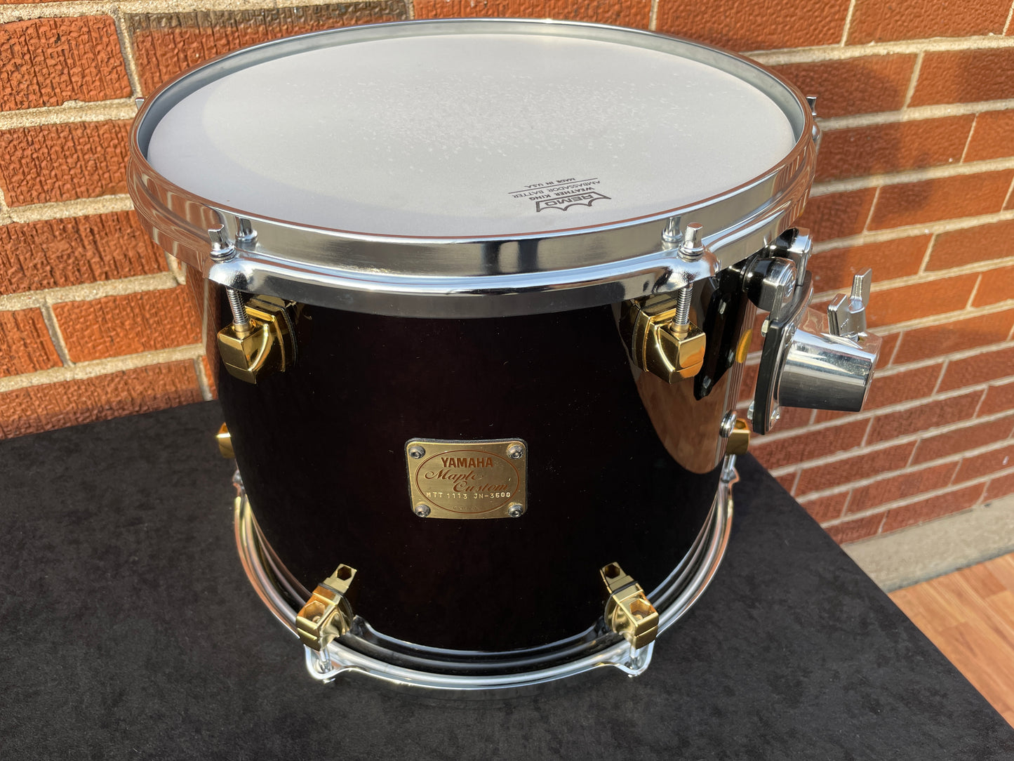 Yamaha 11x13 Maple Custom Hanging Tom Drum Solid Black