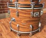 Early 1970s Rogers Celebrity Swivomatic Drum Set Koa 22/13/16