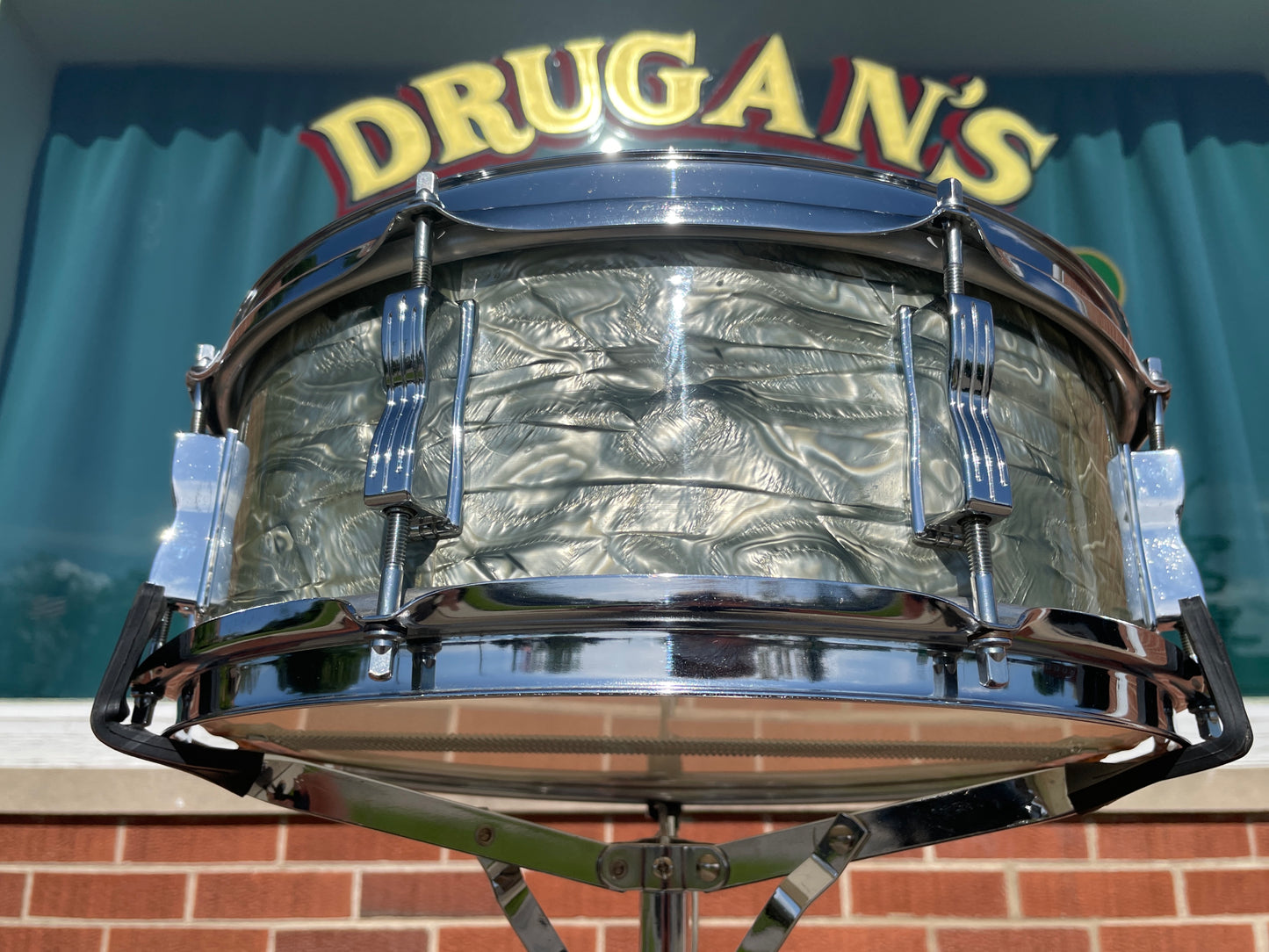 1967 Ludwig 5x14 Jazz Festival Snare Drum Sky Blue Pearl
