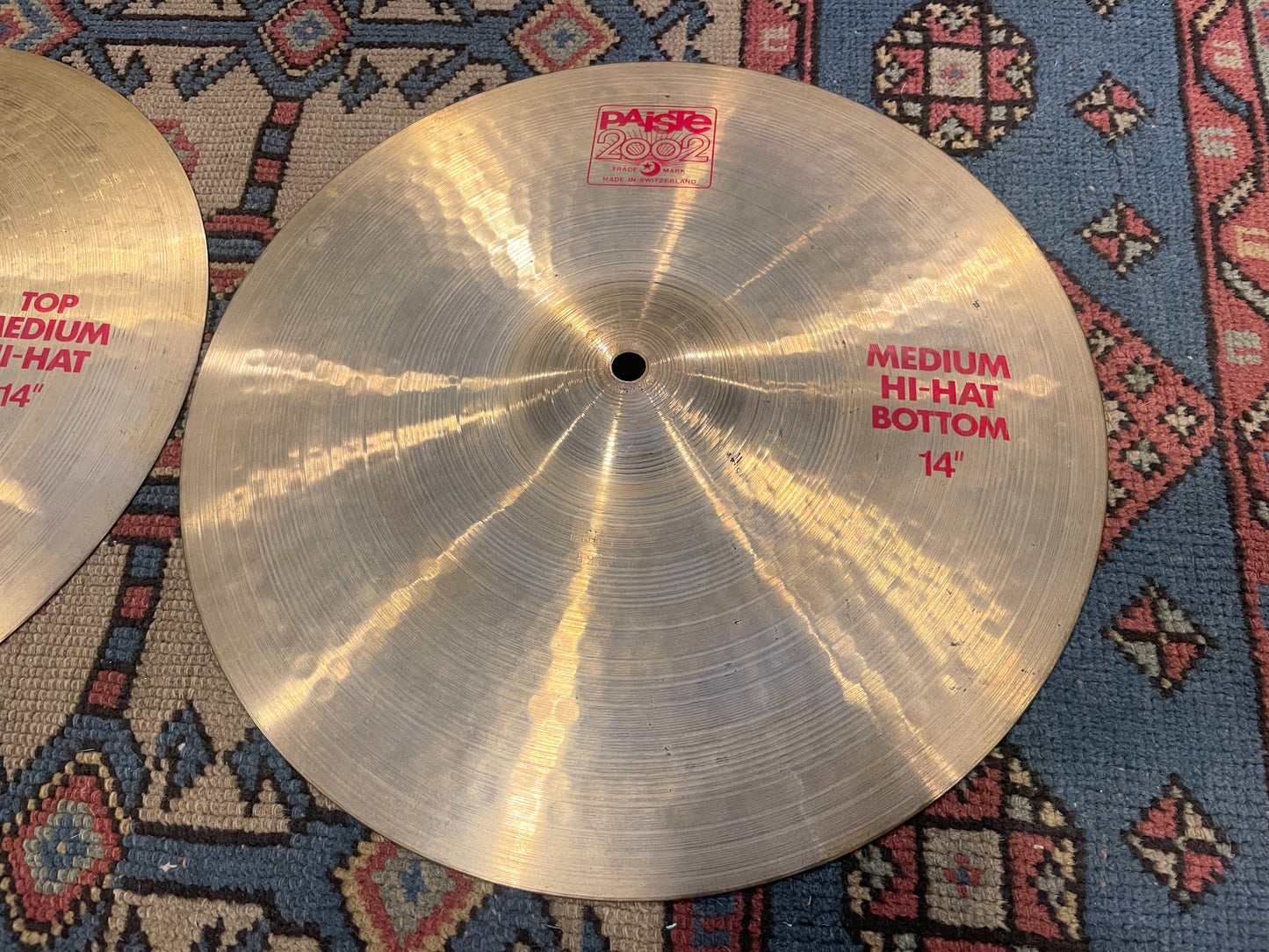 14" Paiste 1985 2002 Medium Hi-Hat Cymbal Pair 812g/982g