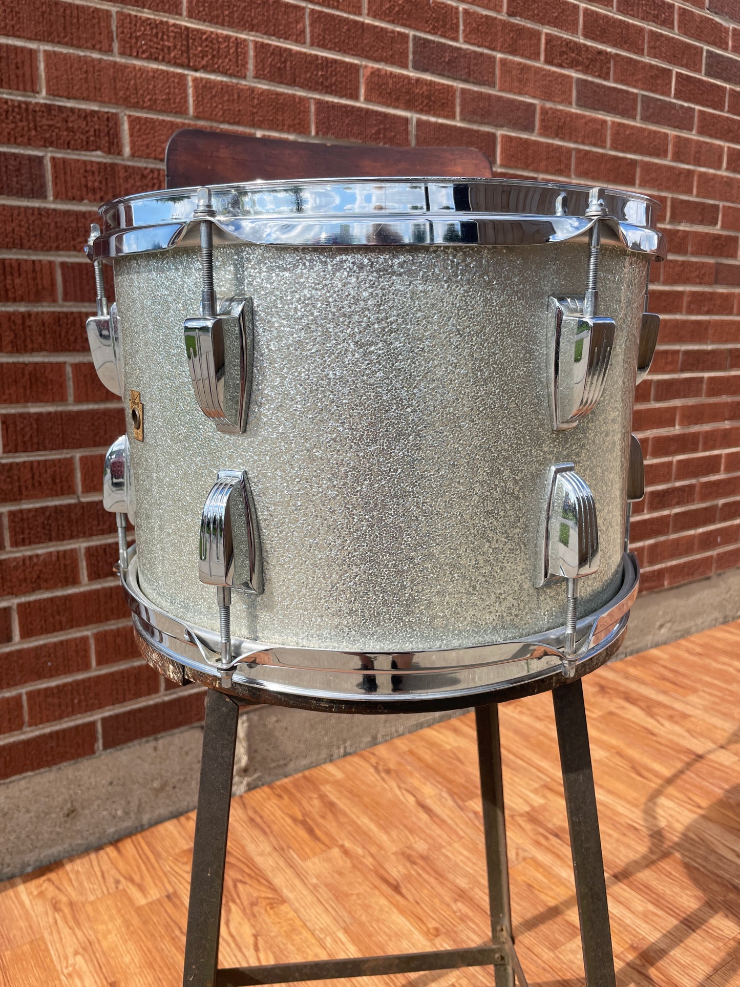1966 Ludwig 9x13 Tom Drum Silver Sparkle