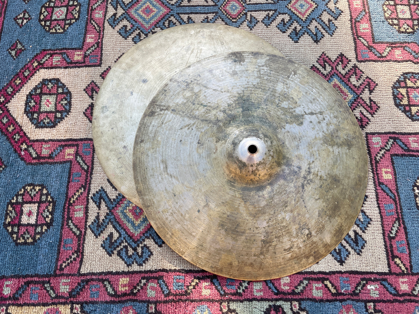 14" Zildjian A 1957-59 Small Stamp Hi-Hat Cymbal Pair 774g/788g #806