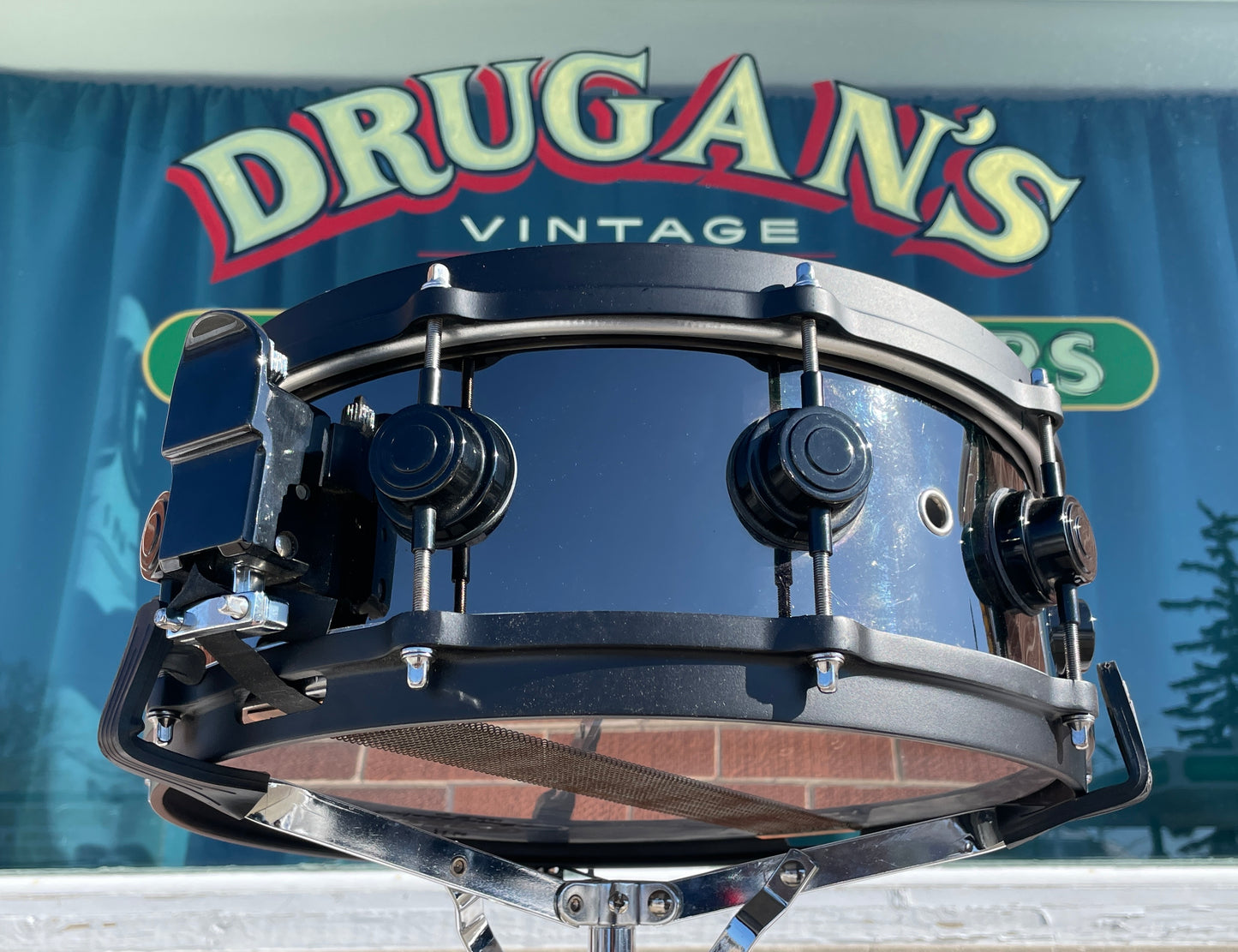 Drum Workshop 5x14 Nickel Over Brass Snare Drum Black 10-Lug DW