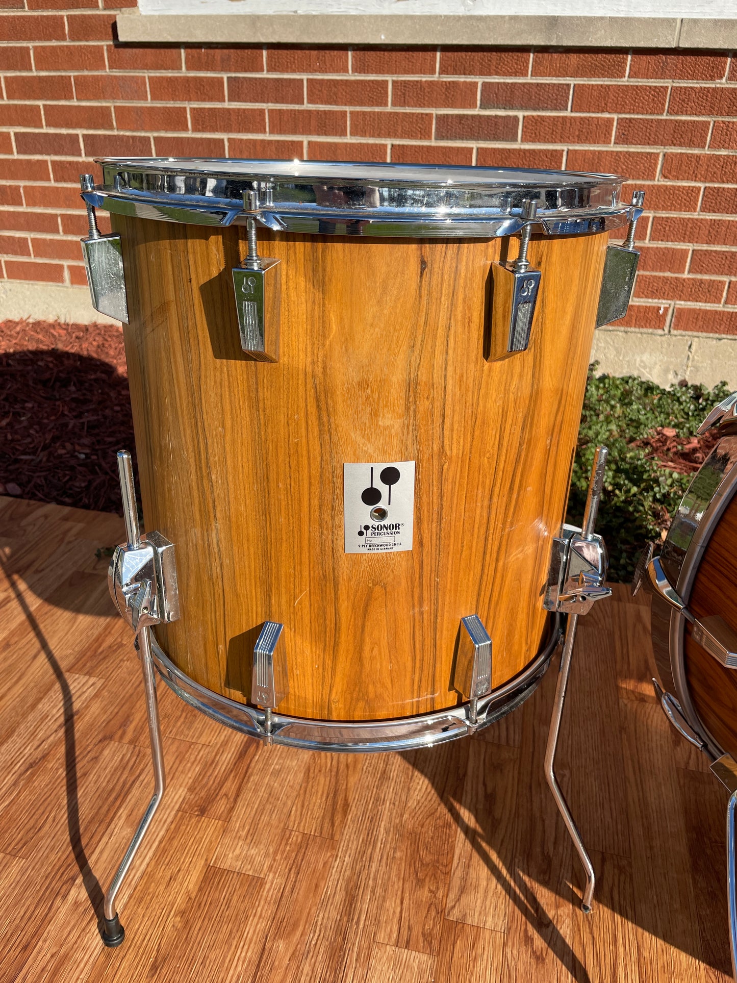 1980s Sonor Phonic Drum Set Rosewood 22/13/16
