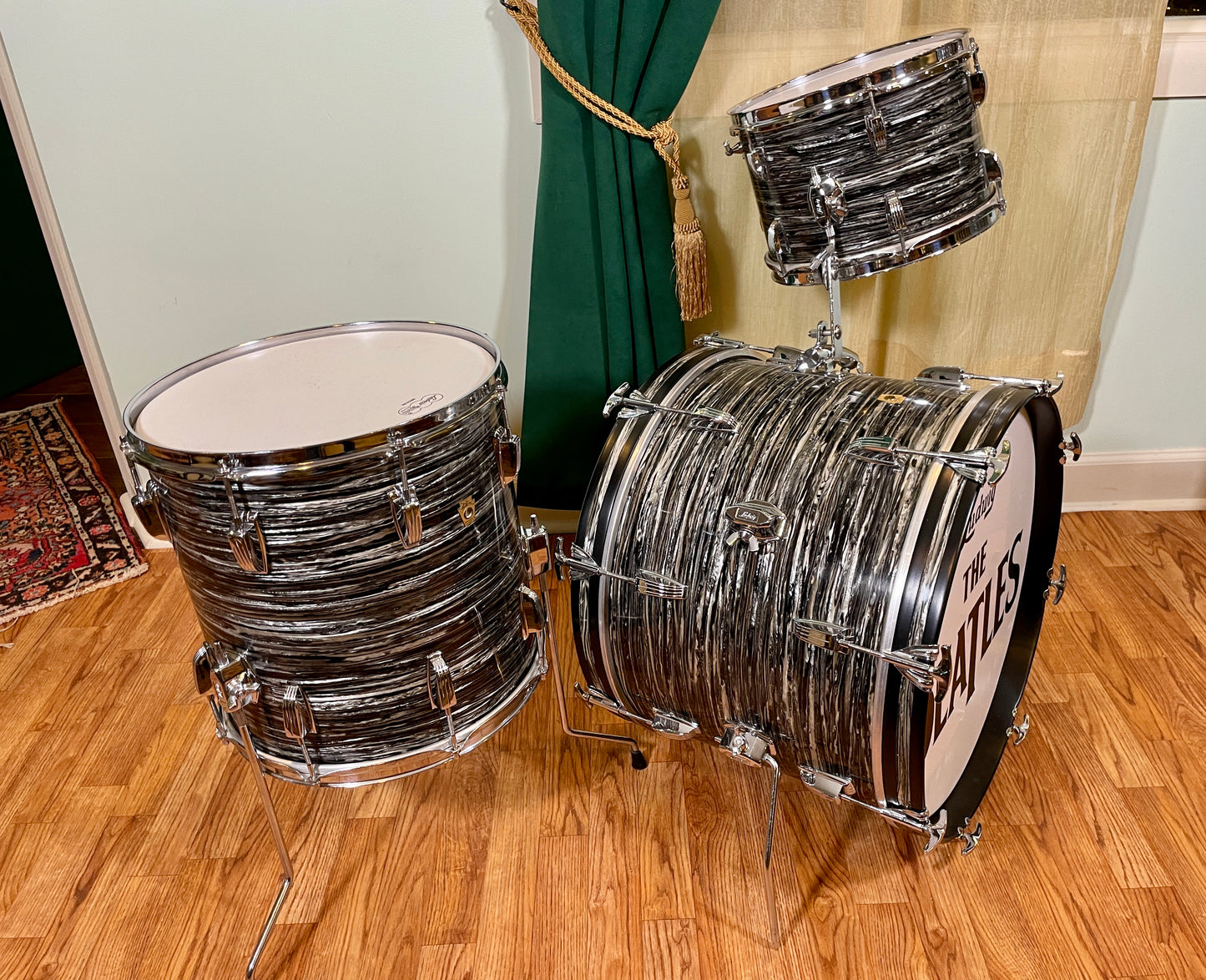 1966 Ludwig Down Beat Drum Set Oyster Black Pearl 20/12/14 Ringo Starr The Beatles
