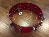 1970s Ludwig 5x14 Vistalite 10 Lug Snare Drum Red