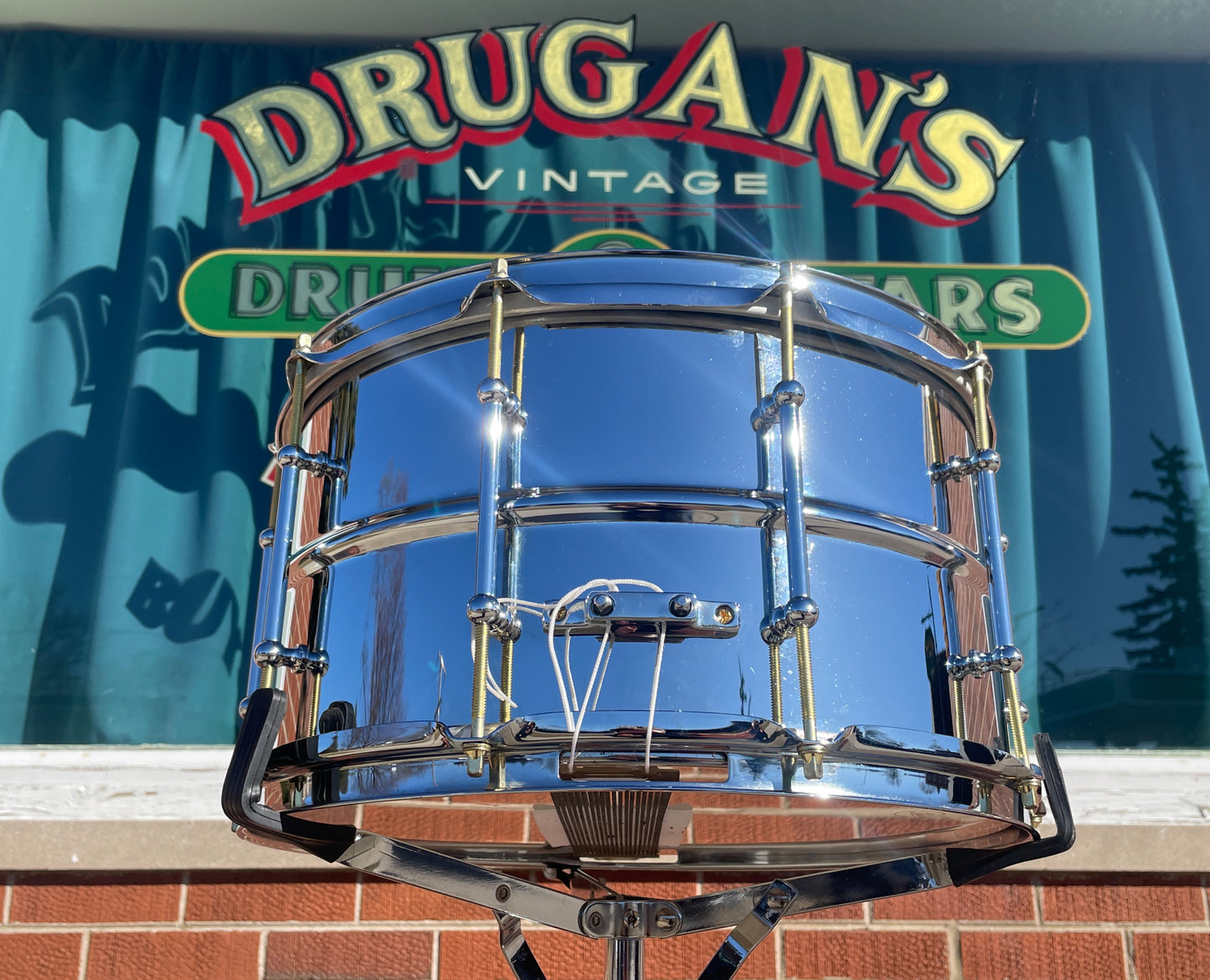 Ludwig 8x14 Supralite Steel Snare Drum 10-Lug LW814SL P86 Millennium Throw-Off