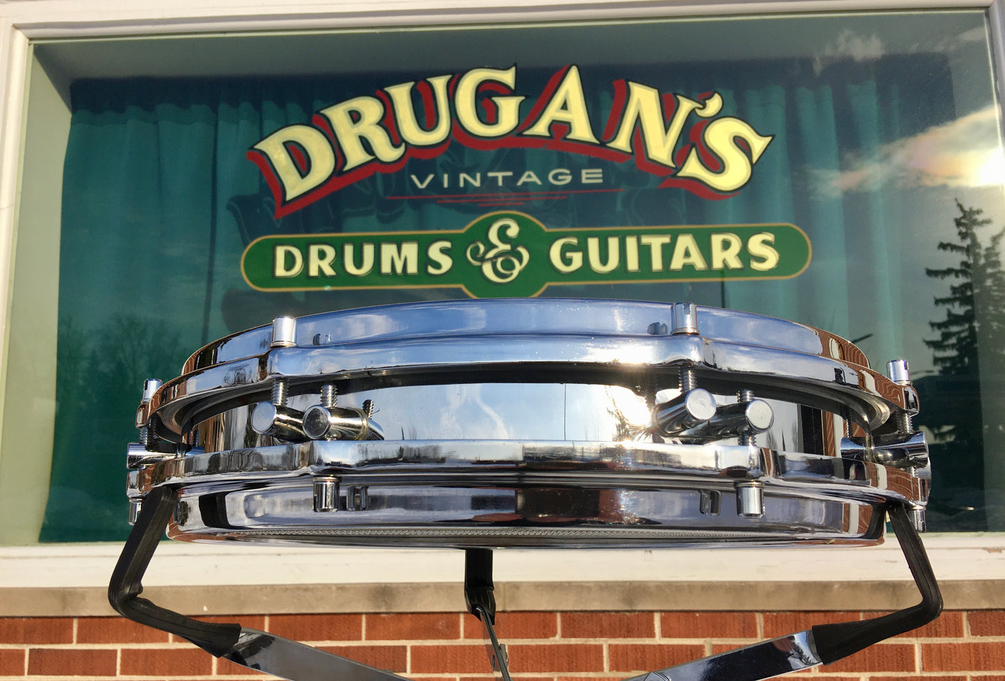 1960s Sonor 2.5x14 Model D420 Pancake Snare Drum Chrome