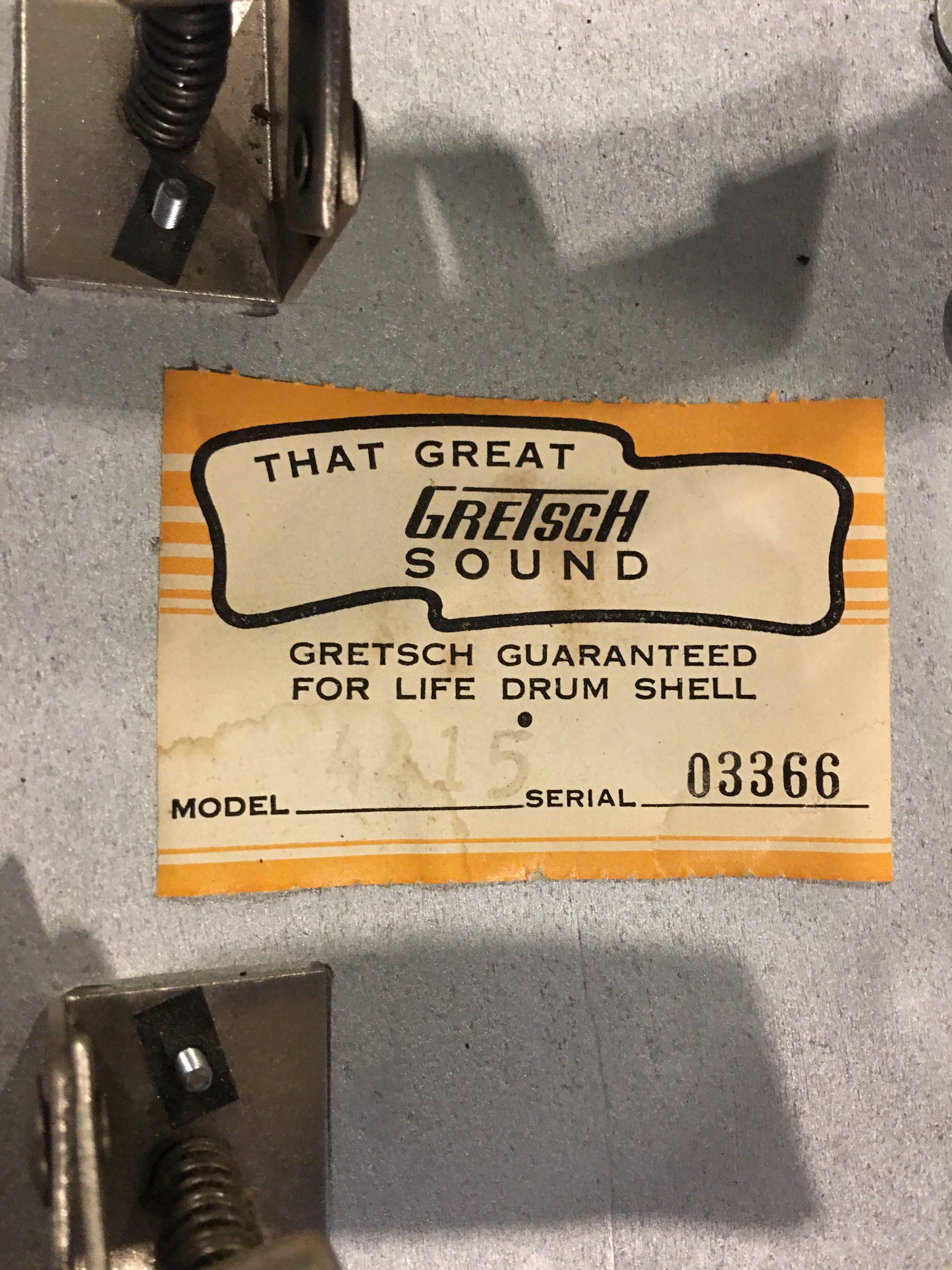 1970s Gretsch 8x12 Stop Sign Badge Progressive Jazz Tom Black Nitron
