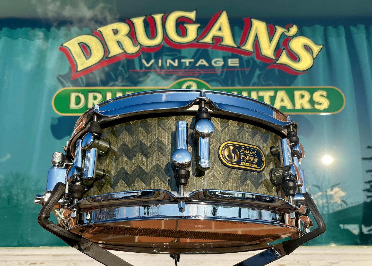 Sonor 5x12 Artist Series Snare Drum Green 12-Ply Birch