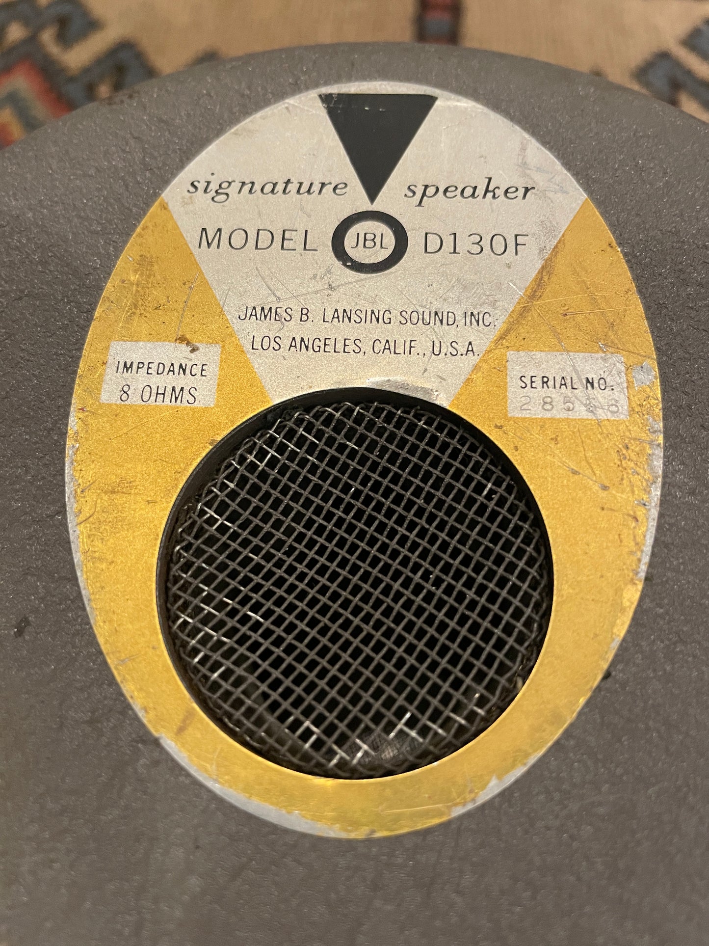 Vintage Fender Stamped 15" JBL D130F 8 Ohm Woofer Speaker w/ WHF-5548 Cone