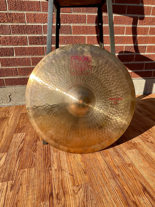 1985 18" Paiste 2002 Medium Crash Cymbal 1532g