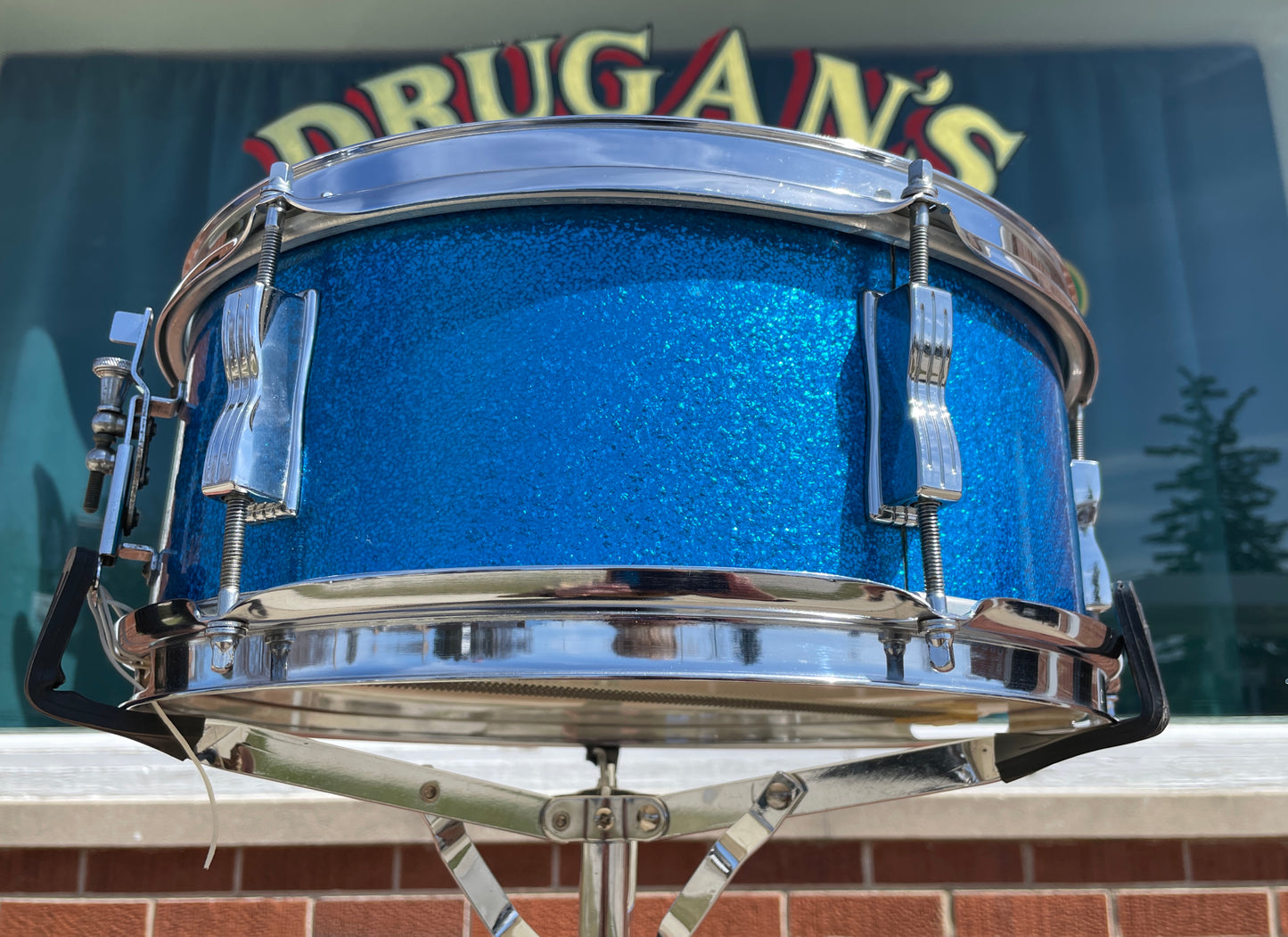 1966 Ludwig 5x14 Pioneer Snare Drum Blue Sparkle