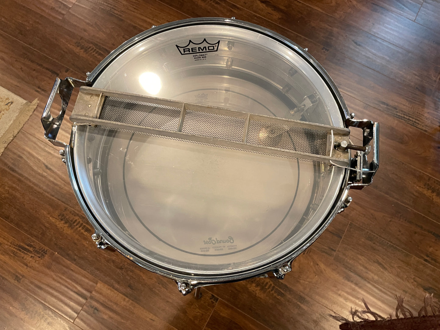 Vintage Rogers 5x14 Dynasonic Snare Drum Chrome Over Brass COB Dyna-Sonic