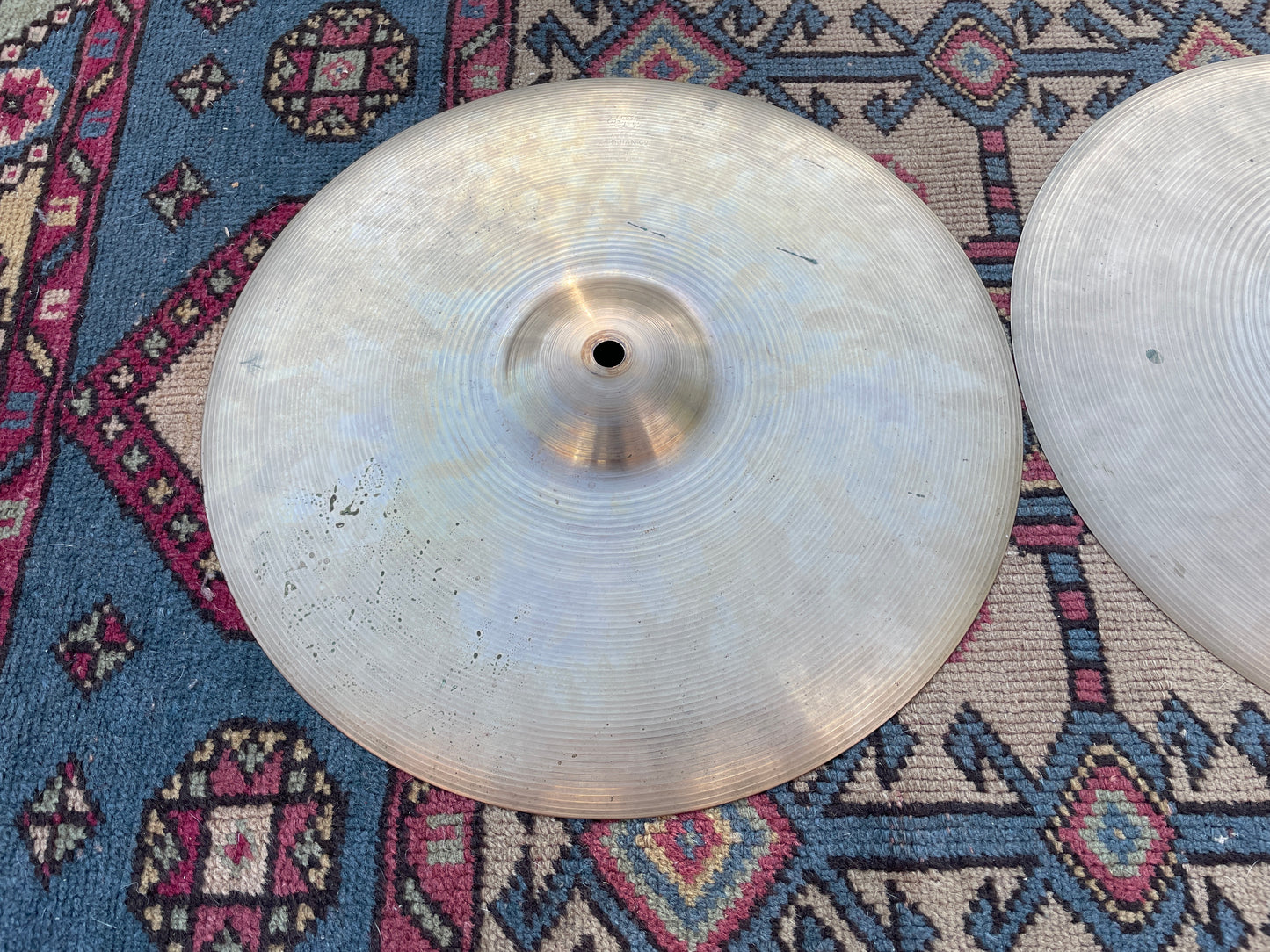 14" Zildjian A 1957-59 Small Stamp Hi-Hat Cymbal Pair 740g/806g #805