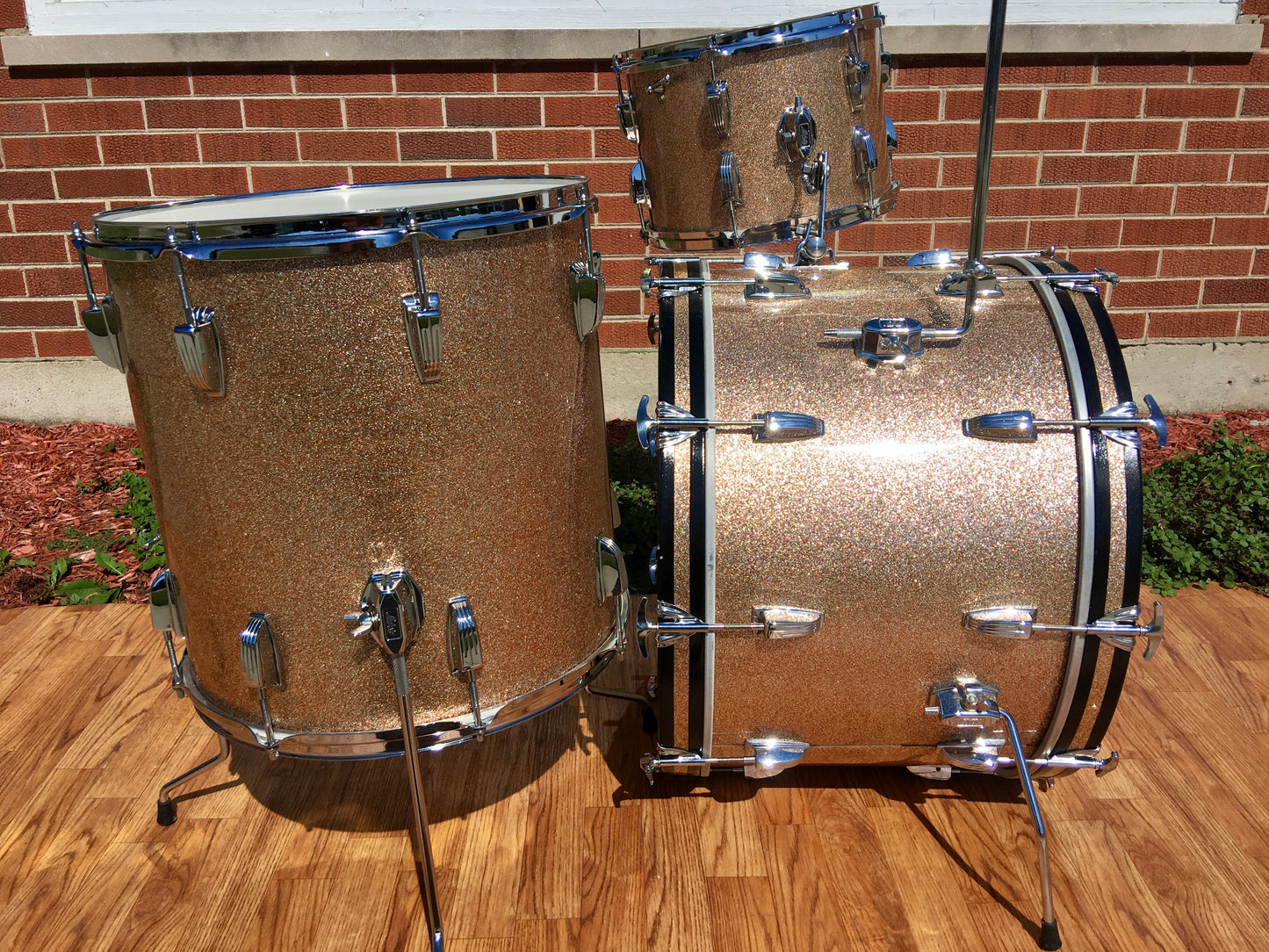 1965 Ludwig Super Classic Drum Set Champagne Sparkle 100% Original