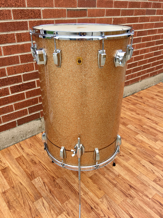 1961 Ludwig "Las Vegas Stand Up" 24x16 Champagne Sparkle Cocktail Drum