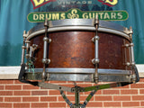 1920s Ludwig & Ludwig 5x14 Professional Model Solid Shell Mahogany Snare Drum