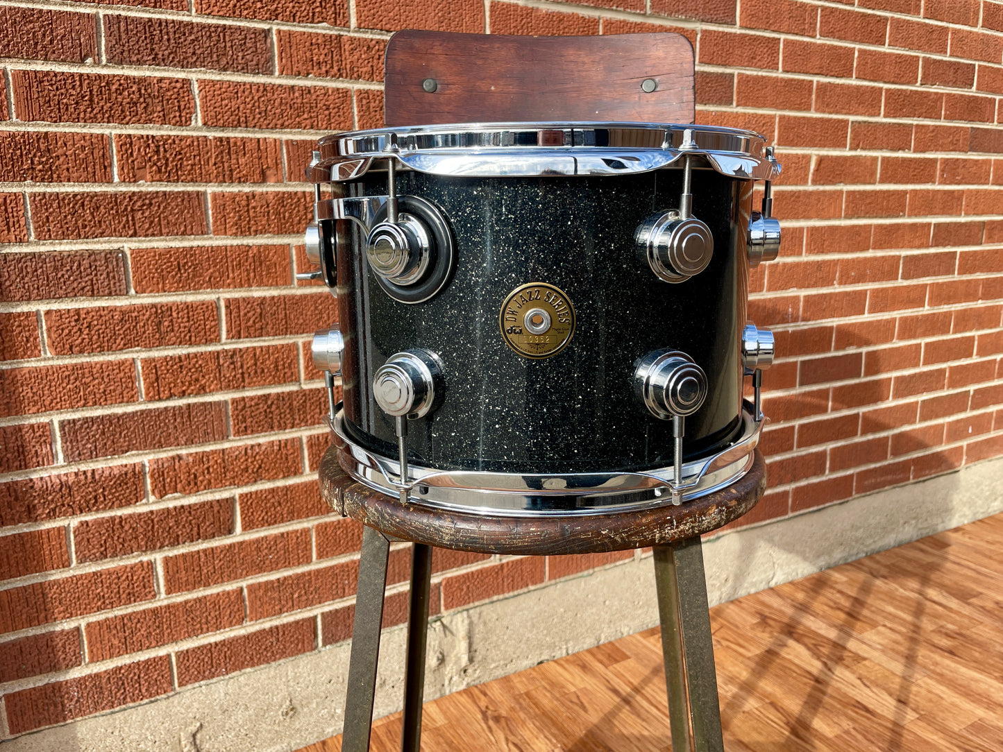 DW Jazz Series 8x12 Tom Drum Single Black Ice Sparkle Drum Workshop