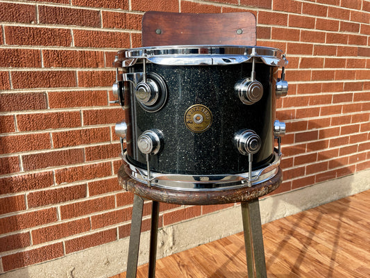 DW Jazz Series 8x12 Tom Drum Single Black Ice Sparkle Drum Workshop