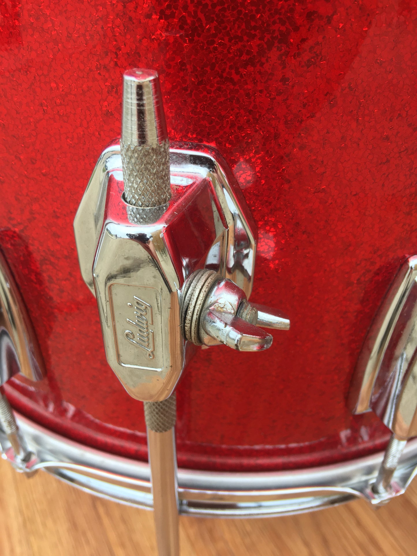 1965 Ludwig Down Beat Drum Set - Red Sparkle 20/12/14