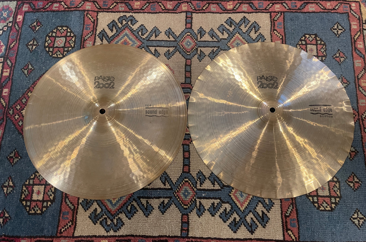 15" Paiste 1977 Black Label 2002 Sound Edge Bonham Hi-Hat Cymbal Pair 1166g/1228g *Video Demo*