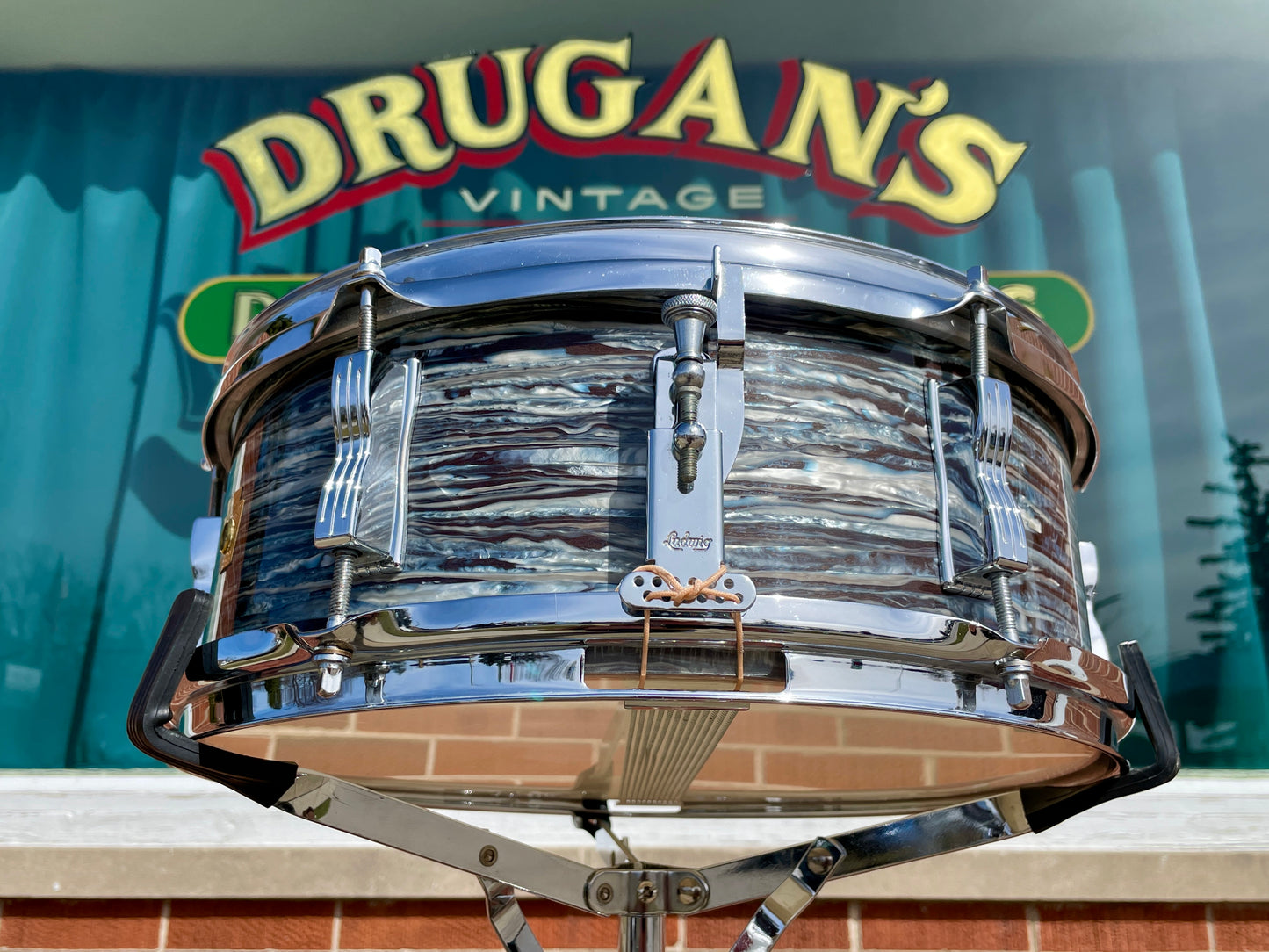 1966 Ludwig 5x14 Pioneer Snare Drum Oyster Blue Pearl