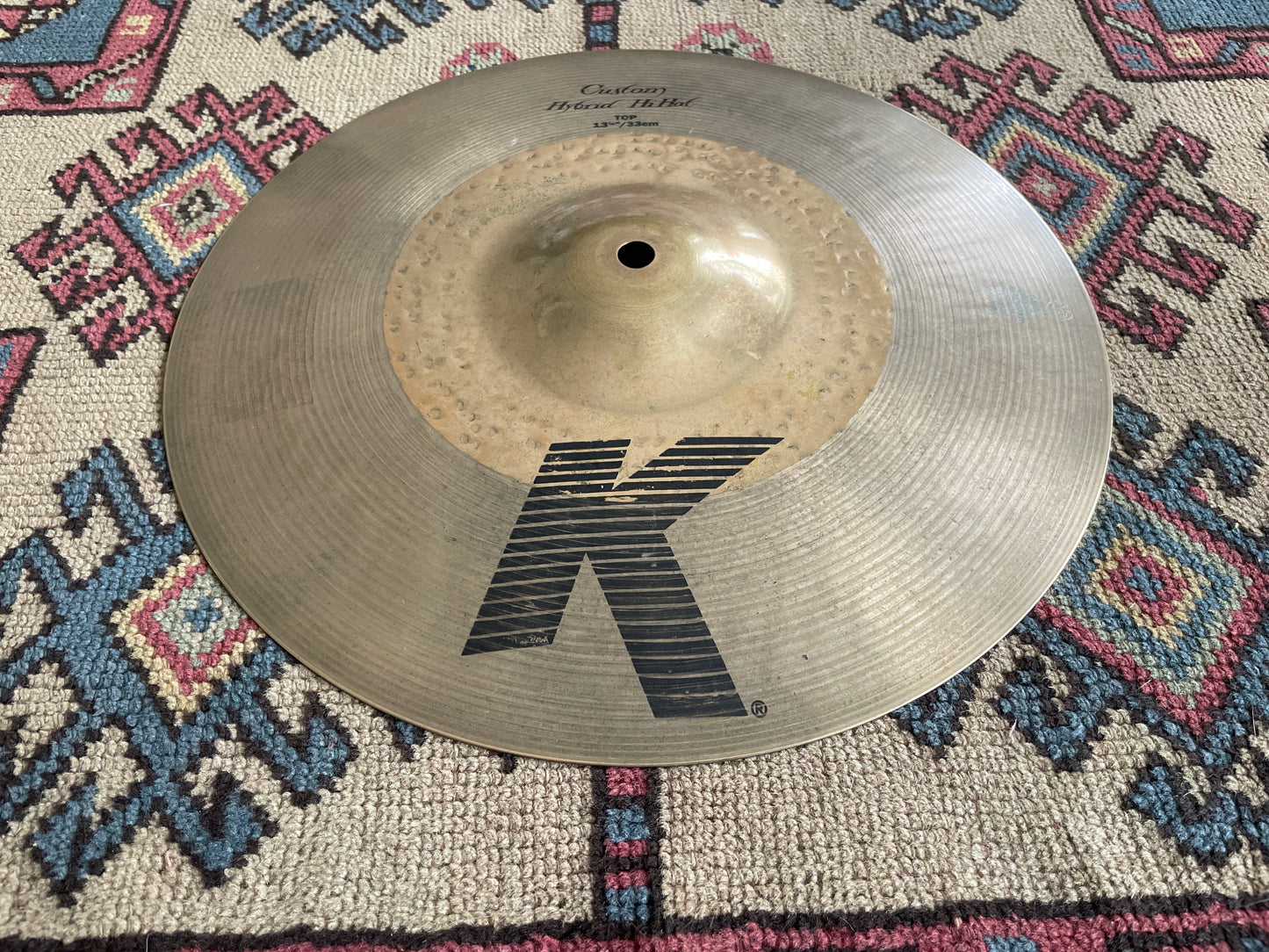 13-1/4" Zildjian K Custom Hybrid Hi-Hat Top Single Cymbal 866g