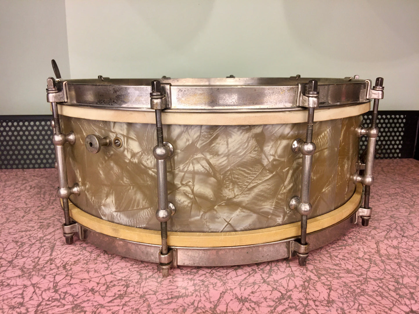1935 Ludwig Standard 5x14 Lavender Pearl Snare Drum