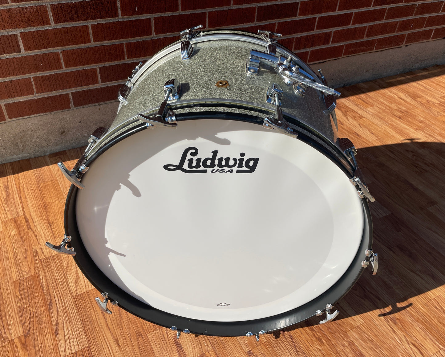 1960s Ludwig 14x22 Bass Drum Silver Sparkle