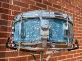 1970s Reuther 5x14 Snare Drum Turquoise Blue Pearl MIJ