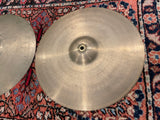 14" Zildjian A 1940s-50s Trans Stamp Hi-Hat Cymbal Pair 586g/762g #734
