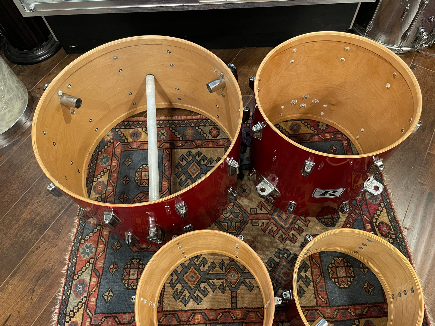 1970s Rogers "Big R" Londoner Five Drum Set California Wine 22/12/13/16