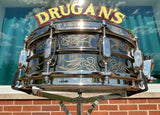 N.O.S. Tama 5x14 Kenny Aronoff KA145 Engraved Trackmaster Signature Brass Black Beauty Snare Drum