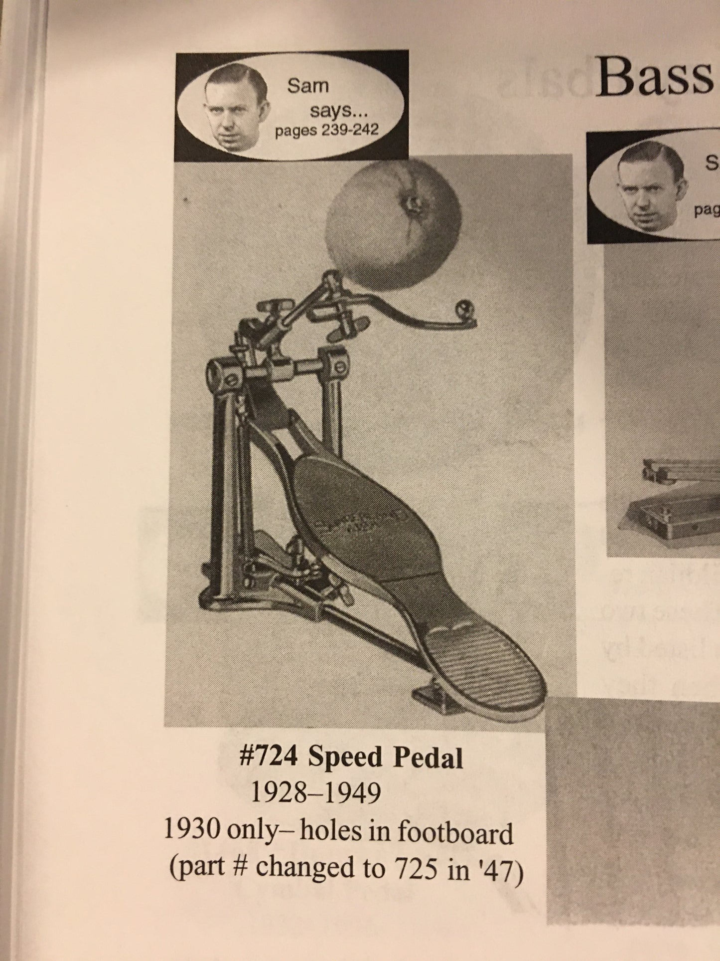 1928-1949 Slingerland Model #724 Speed Pedal Bass Drum Pedal Radio King