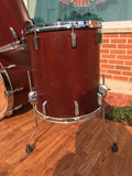 1980s Sonor Phonic Plus 4pc 9 Ply Beachwood Drum Set Red Mahogany 22/13/14/16