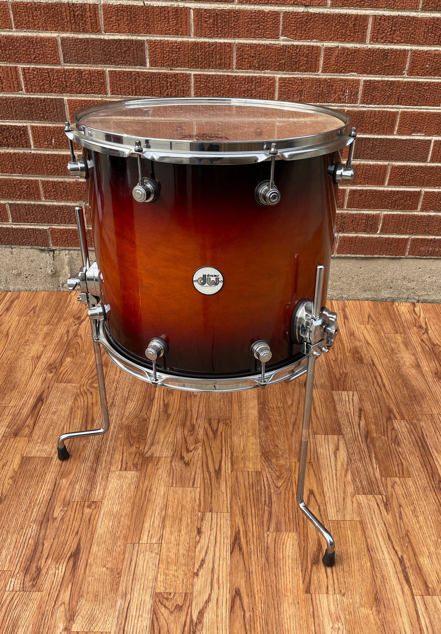 DW Design Series 14x16 Floor Tom Single Drum Tobacco Burst Drum Workshop