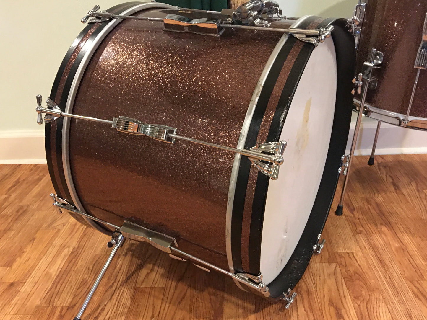 1967 Ludwig Club Date Drum Set Burgundy Sparkle 20/12/14