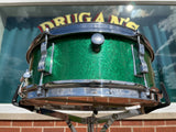 1969 Ludwig 5x14 Pioneer Snare Drum Green Sparkle