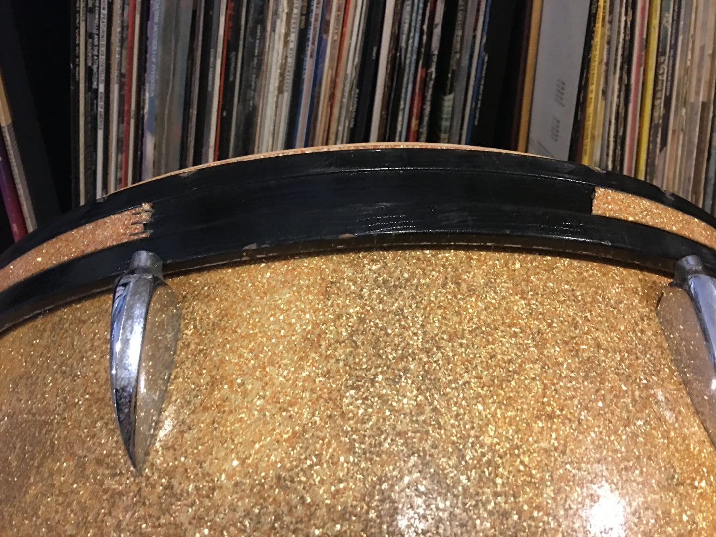 1960s Sonor 14x20 Tear Drop Bass Drum Champagne Sparkle