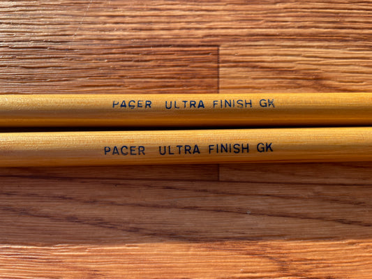 N.O.S. Vintage Pacer Ultra Finish GK Gene Krupa Wood Tip Drum Sticks w/ Original Bag New Old Stock
