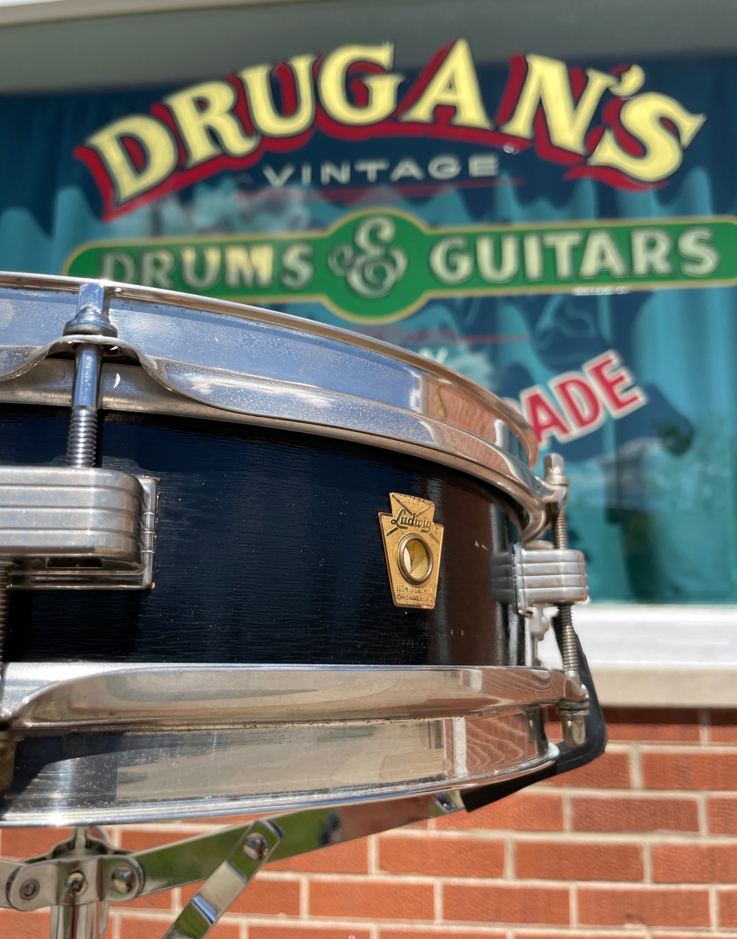 1960s Ludwig 3x13 Jazz Combo Snare Drum Black Lacquer