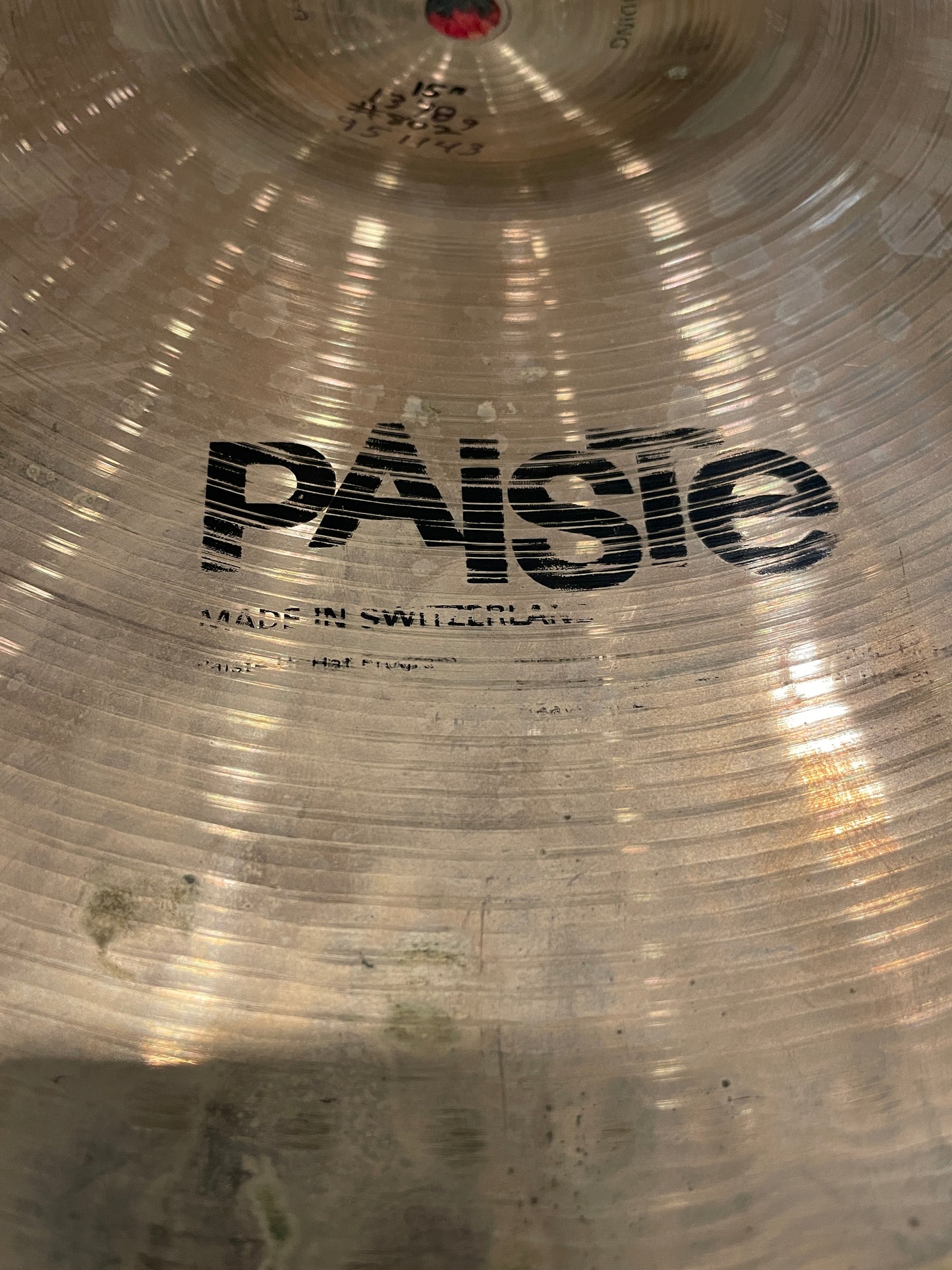 15" Paiste 1989 Signature Series Sound Edge Hi-Hat Cymbal Pair 1378g/1431g #802