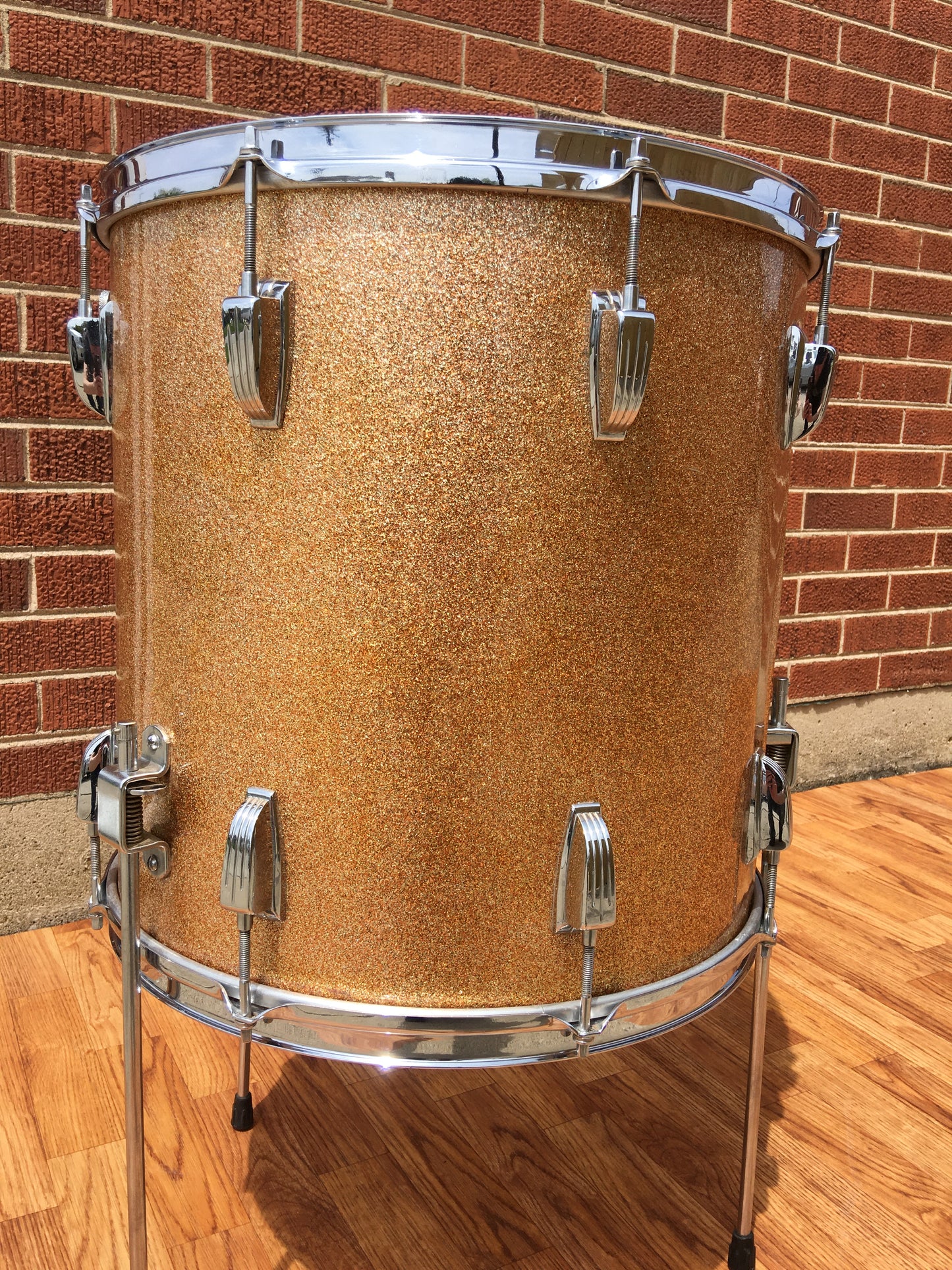 1948-52 Ludwig WFL 16x16 Super Classic Floor Tom Drum Champagne Sparkle