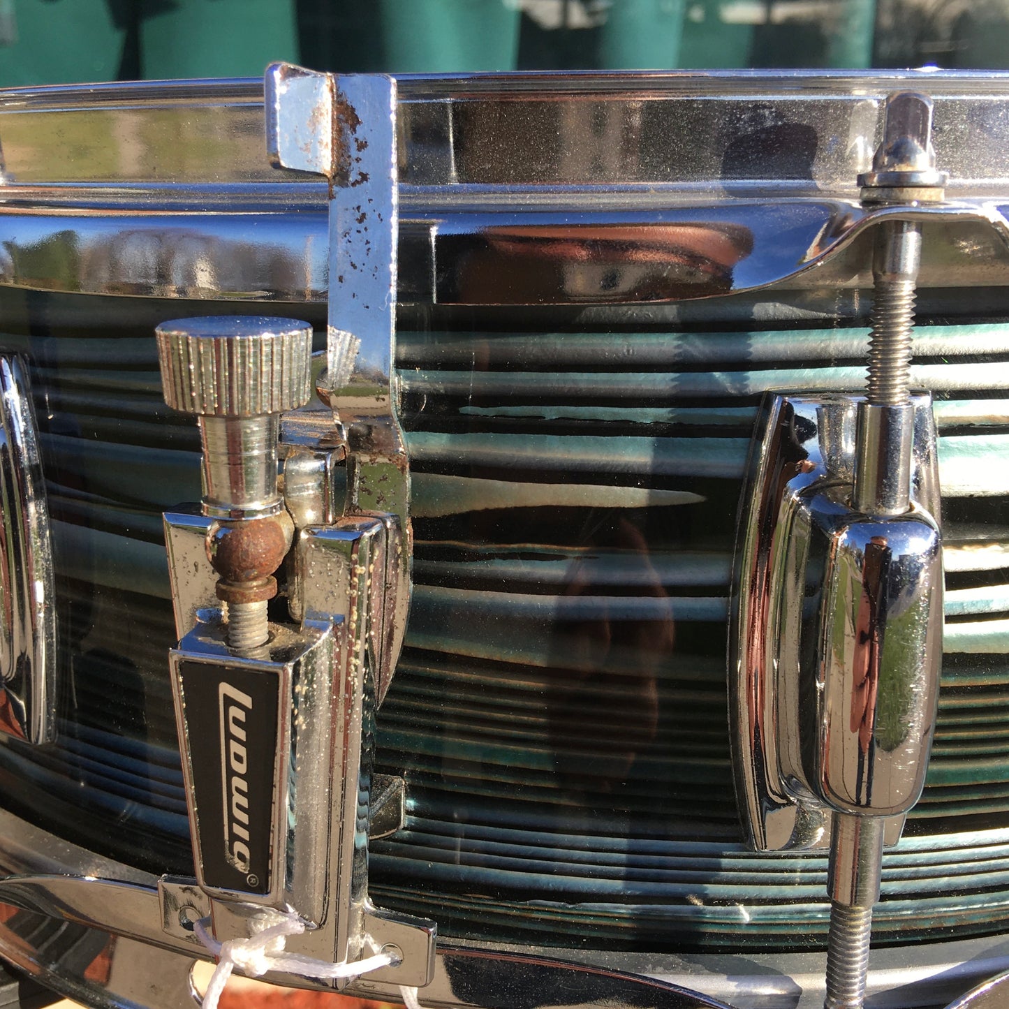 Vintage Ludwig Standard 5x14 Snare Drum Blue Strata