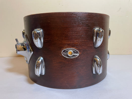 1970s Slingerland 8x12 Tom Drum Shell Brown Stain