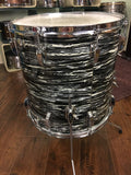 1972 Ludwig 16x16 Oyster Black Pearl Classic Floor Tom Drum 3 Ply