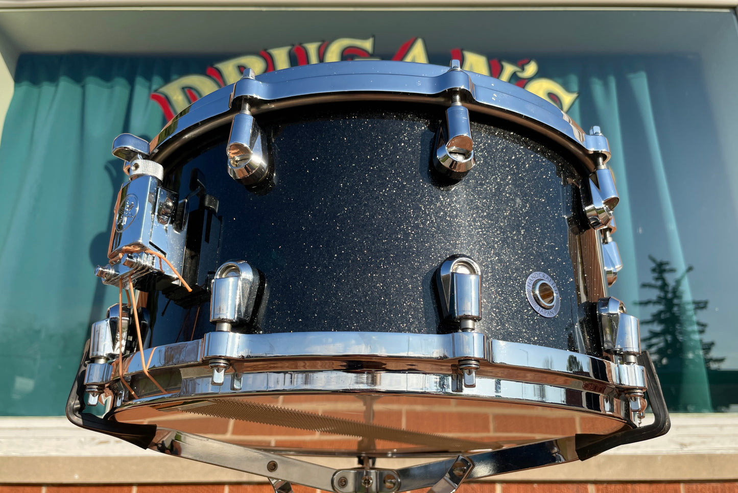 Yamaha 7x14 Maple Custom Absolute Snare Drum Black Sparkle MIJ