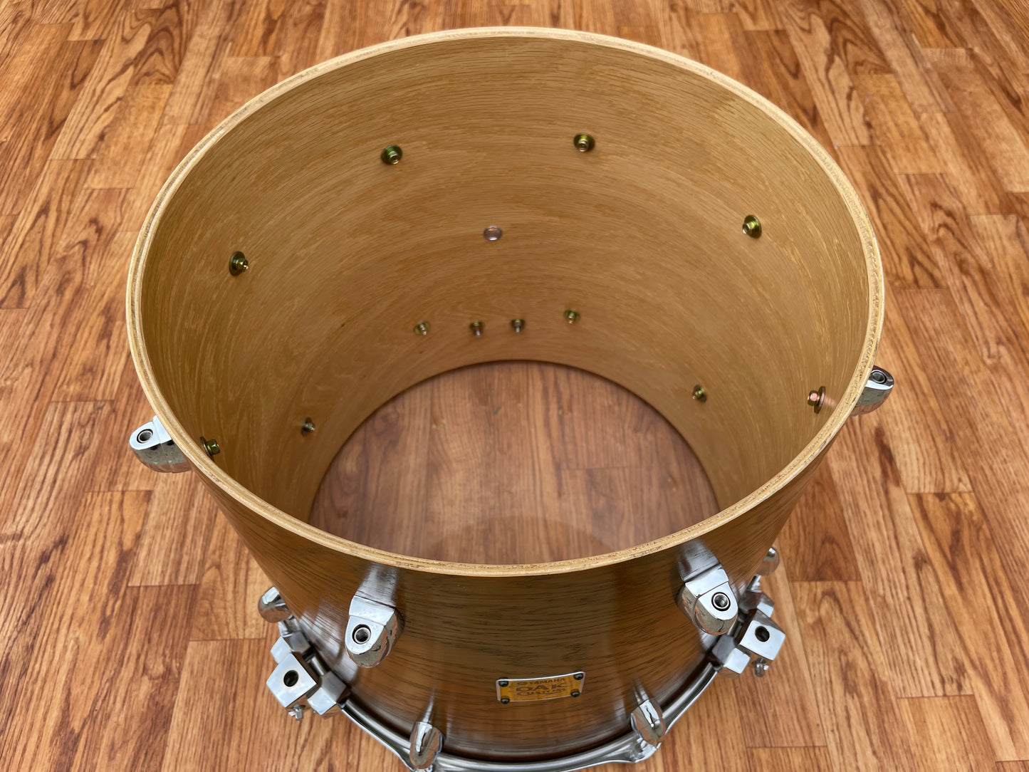2000s Yamaha Oak Custom 14x15 Floor Tom Drum Badlands Brown MIJ