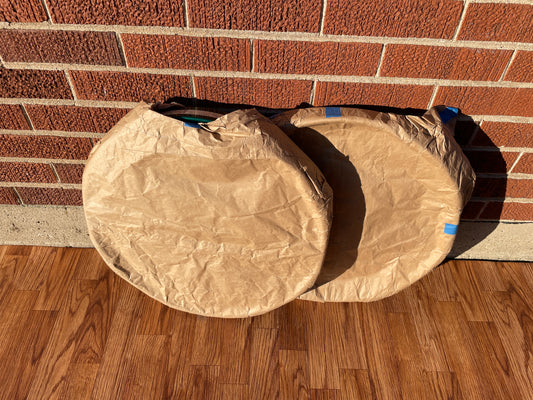 New Gretsch 18" Bass Drum Hoop Pair Cadillac Green Progressive Bop (x2)